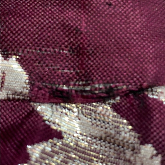 As U Wish burgundy w/ metallic roses lined skirt - Picture 8 of 8